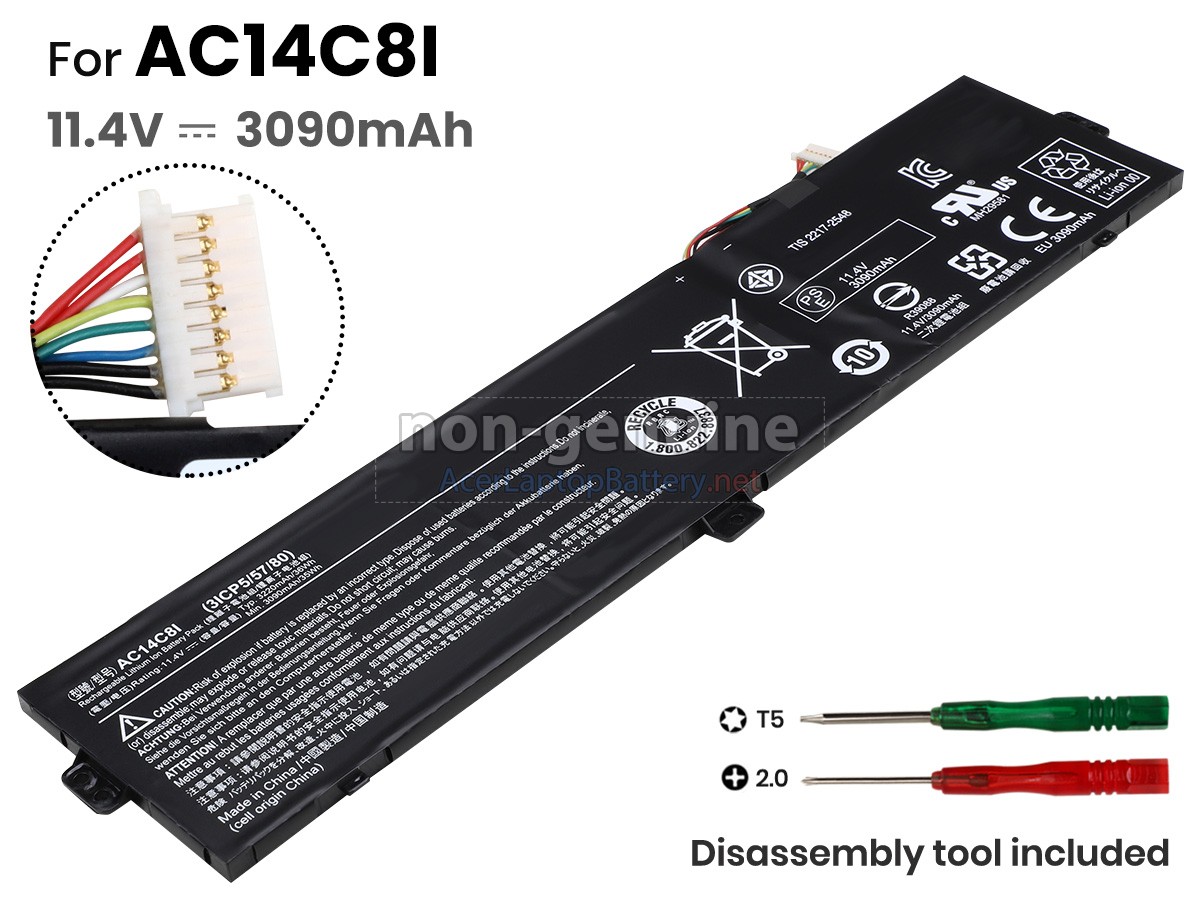 Acer SWITCH 12 SW5-271 replacement laptop battery [3 cells 3090mAh 11.4V]